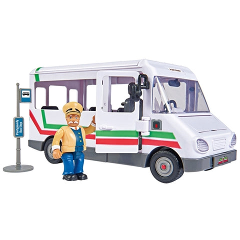 Simba - Autobuz Simba Fireman Sam Trevors Bus cu Figurina si Accesorii