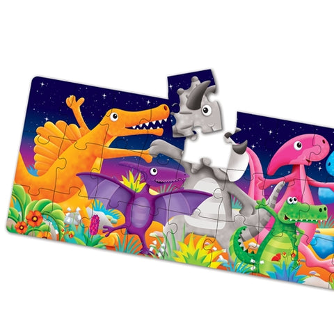 The learning journey - Puzzle Lung de Podea The learning journey - Dinozauri Colorati