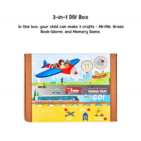 Set Creativ 3-In-1 Jack in the box Diferite Vehicule