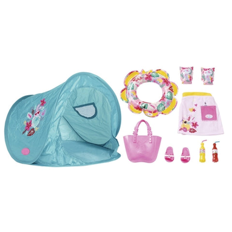 Set Plaja - Cort Cu Accesorii Zapf Creation Baby Born