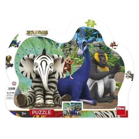 Puzzle cu Rama Dino Zafari 25 Piese