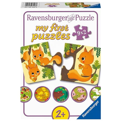 Puzzle Animale si Puiutii Lor Ravensburger 9X2 Piese