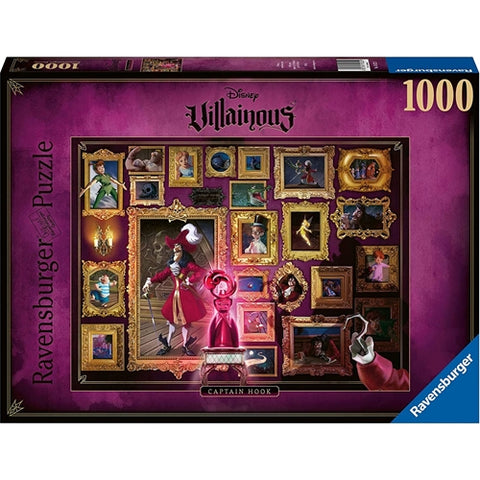 Ravensburger  - Puzzle Ravensburger Villainous Capitanul Hook, 1000 Piese