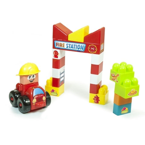 Joc Constructii Tematic Miniland Statie Pompieri 