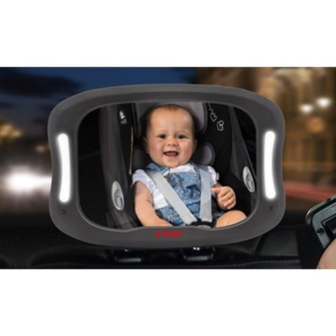 Oglinda de Siguranta Auto cu LED Reer Pentru Monitorizare Bebelusi Prindere pe Tetiera