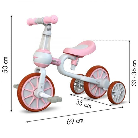 Bicicleta cu roti ajutatoare LC-V1311 - Roz