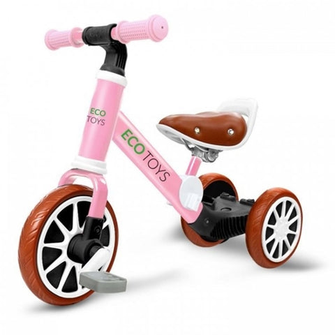 Bicicleta de echilibru 3 in 1 cu pedale pentru copii LC-V1322 - Roz