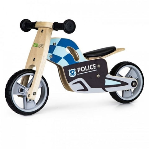 Bicicleta de echilibru din lemn cu roti EVA LC-V1330 - Politie