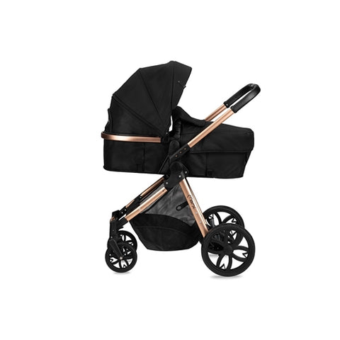 Momi  - Carucior 2 in 1 Momi cu Landou Transformabil in Parte Sport Limuru Black