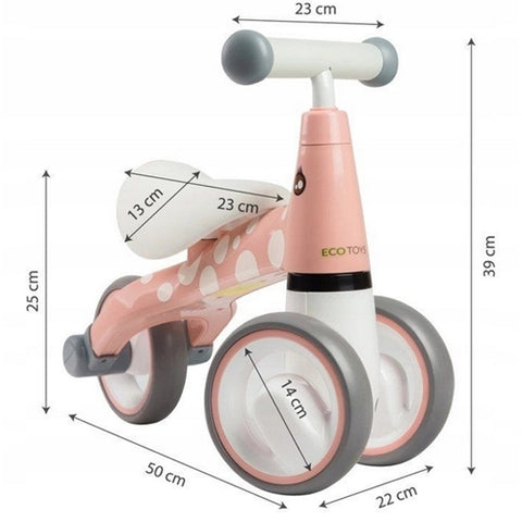 Ecotoys  - Bicicleta fara Pedale Ecotoys Flamingo LB1603