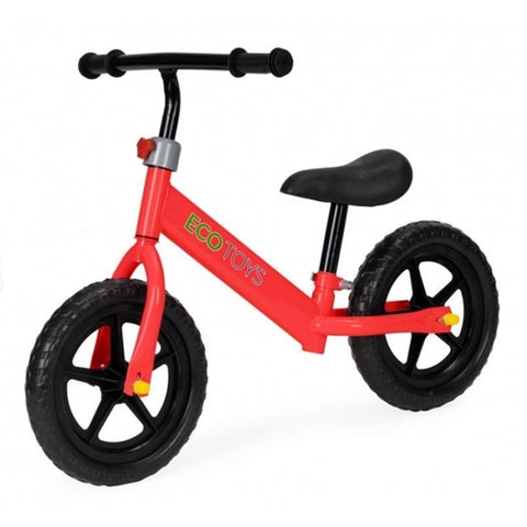 Ecotoys  - Bicicleta fara Pedale Ecotoys cu Roti din Spuma EVA JM-763 Rosu