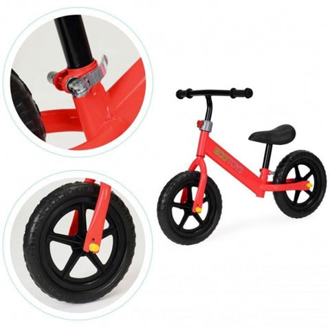 Ecotoys  - Bicicleta fara Pedale Ecotoys cu Roti din Spuma EVA JM-763 Rosu