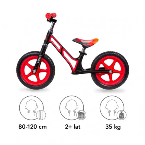 Bicicleta fara Pedale cu Cadru din Magneziu Kidwell Comet Black Red