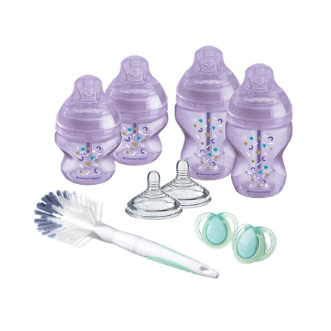 Kit Biberoane Tommee Tippee Nou-Nascut Advanced cu Sistem de Ventilatie 0 luni + Mov