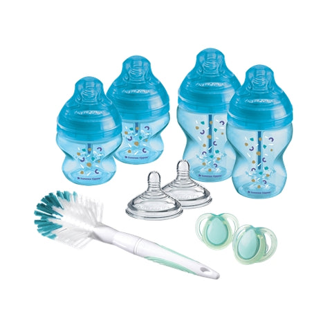 Kit Biberoane Tommee Tippee Nou-Nascut Advanced cu Sistem de Ventilatie 0 luni + Albastru