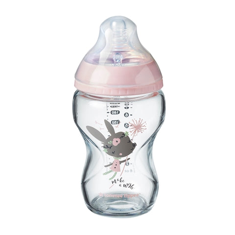 Biberon Sticla Tommee Tippee Closer to Nature 250 ml 0 luni + Roz