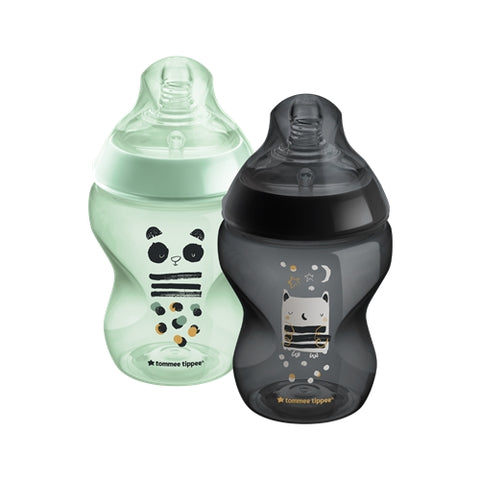 Biberon Closer to Nature Tommee Tippee 260 ml Negru/Verde 0 luni +