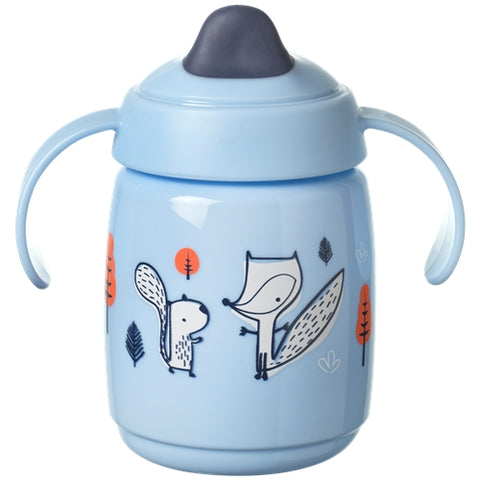 Cana Sippee Tommee Tippee cu Protectie Bacshield si Capac 300 ml 6 luni + Albastra