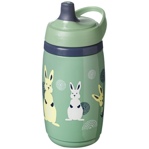 Cana Sportee Tommee Tippee Izoterma cu Protectie Bacshield si Capac 266 ml 12 luni + Verde