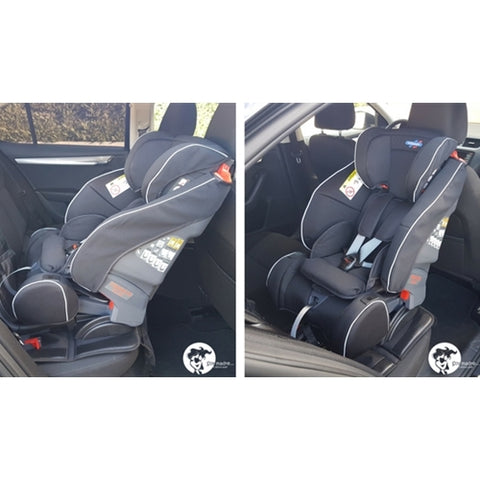 Sistem Modular Klippan Triofix Maxi 9-36 Kg Rear-Facing Black Orange + Dinofix 0-13 Kg Black/Grey + Baza Isofix