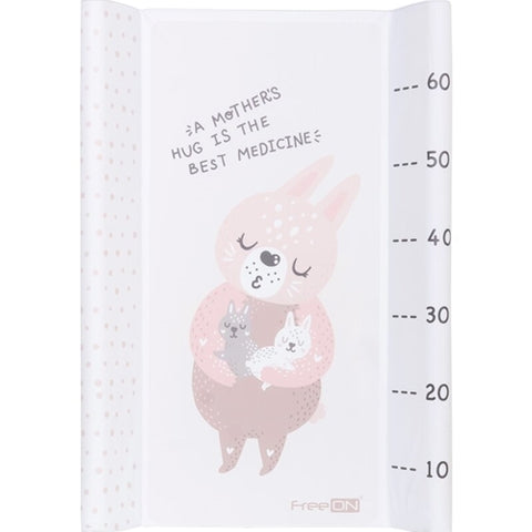 FreeON - Saltea de Infasat Rigida cu Taliometru 70 x 50 cm, Soft Love Bunny