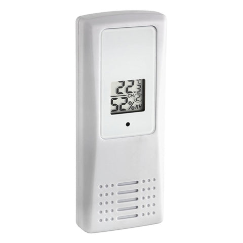 Transmitator wireless digital pentru temperatura si umiditate, afisaj LCD, alb, 30.3208.02