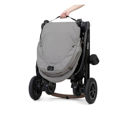 Joie - Carucior Multifunctional 3 in 1 Joie Versatrax Gray, Landou Ramble Gray Flannel, Scoica i-Gemm Shale