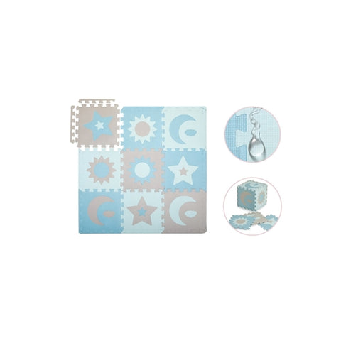 Covoras de Joaca Puzzle 90x90 cm Momi Nebe Blue