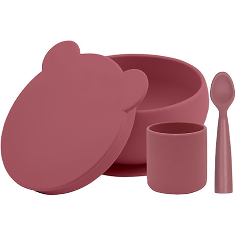 Minikoioi - Set de Hranire BWL I Minikoioi 100% Premium Silicone Velvet Rose