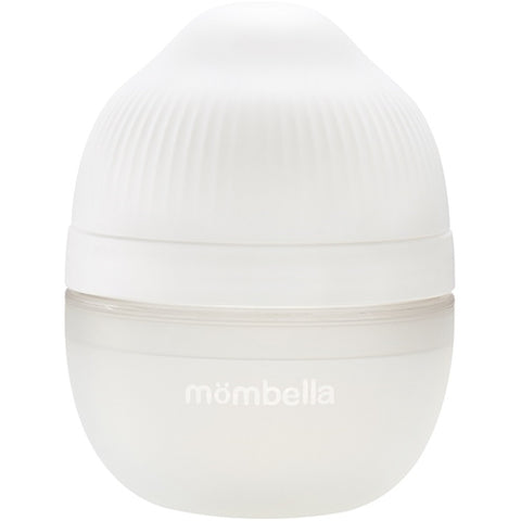 Mombella - Biberon Anticolici Mombella Breast-Like cu Tetina S Flux Lent, 100% Silicon, 120 ml Ivory