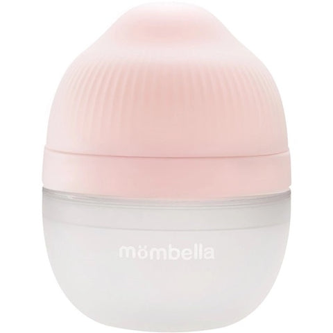 Mombella - Biberon Anticolici Mombella Breast-Like cu Tetina S Flux Lent, 100% Silicon, 120 ml, Old Roze