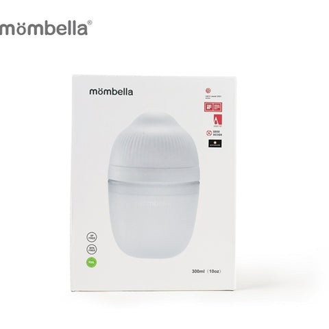 Mombella - Biberon Anticolici Mombella Breast-Like cu Tetina 360° XL Flux Consistent, 100% Silicon, 300 ml Ivory