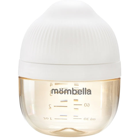 Mombella - Biberon Anticolici Mombella Breast-Like, cu Tetina S flux lent, PPSU, 120 ml Ivory