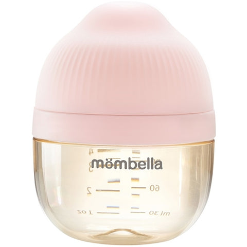 Mombella - Biberon Anticolici Mombella Breast-Like, cu Tetina S flux lent, PPSU, 120 ml Old Roze