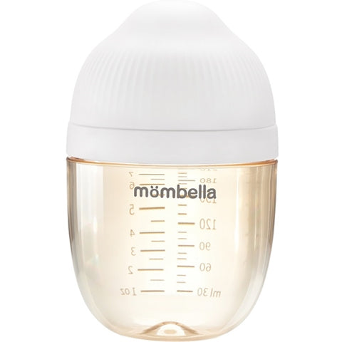 Mombella - Biberon Anticolici Mombella Breast-Like cu Tetina M flux mediu,PPSU, 210 ml Ivory
