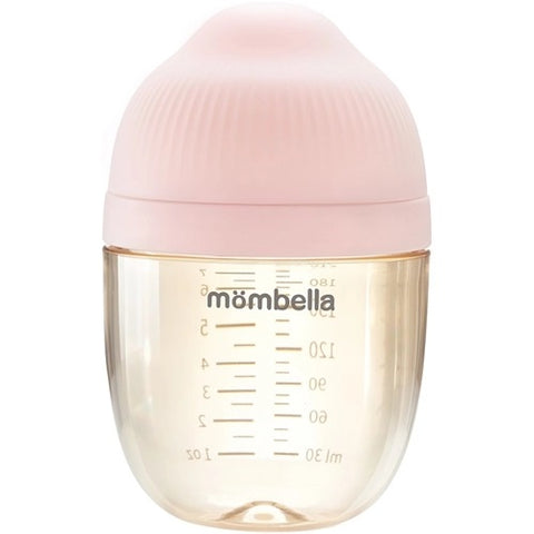 Mombella - Biberon Anticolici Mombella Breast-Like cu Tetina M flux mediu,PPSU, 210 ml Old Roze