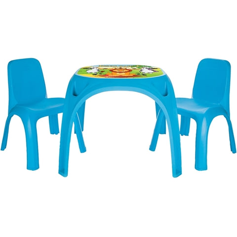 Pilsan  - Set Masuta cu 2 Scaune Pilsan pentru copii King Table Blue