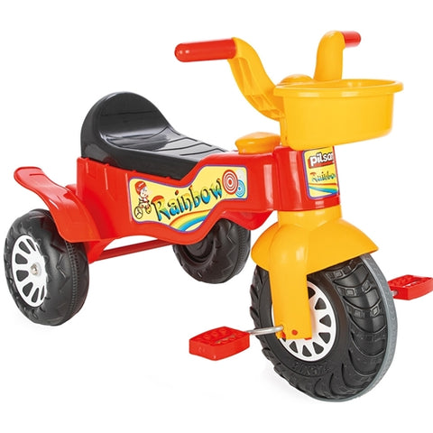 Pilsan - Tricicleta cu Pedale pentru Copii Rainbow Red