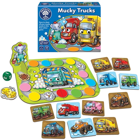  Orchard Toys - Joc de Societate Camioane Noroioase MUCKY TRUCKS