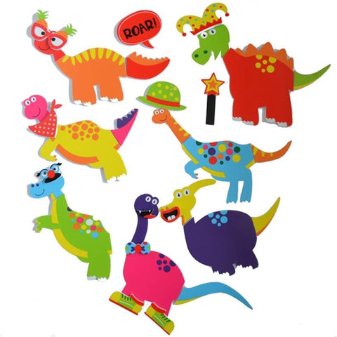 Buddy&Barney- Set de Joaca pentru Baie  Stickere Dinozauri