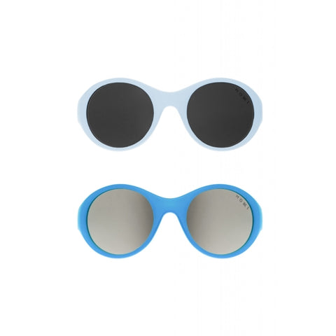 Ochelari de soare Mokki Click & Change pentru copii, protectie UV, bleu, 0-2 ani, set 2 perechi