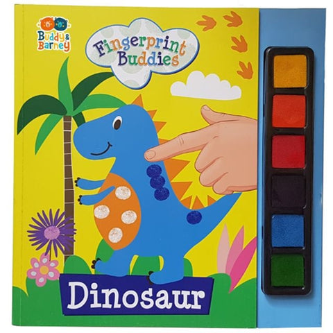 Buddy&Barney- Carticica de Colorat si Pictat cu Degetul  Dinozaur