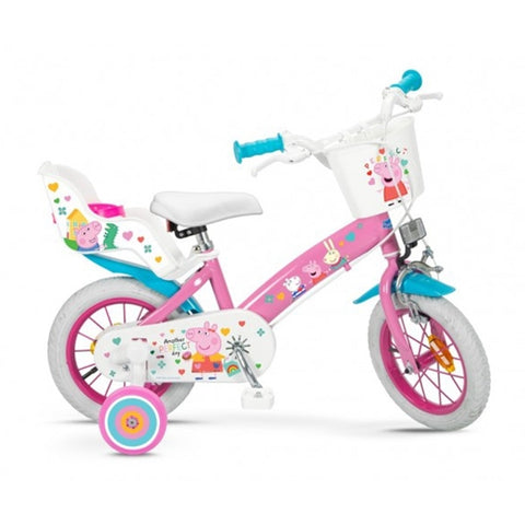 Toimsa - Bicicleta cu Roti Ajutatoare Peppa Pig pentru Fetite, 12 Inch
