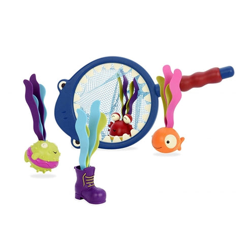 B.Toys - Jucarie de Baie Plasa Pescuit cu 4 Figurine