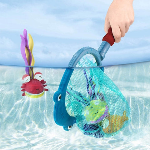 B.Toys - Jucarie de Baie Plasa Pescuit cu 4 Figurine