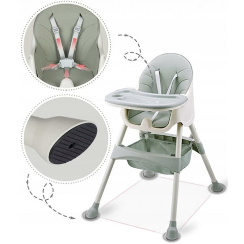 Ricokids - Scaun de Masa 3 in 1 Milo, Verde