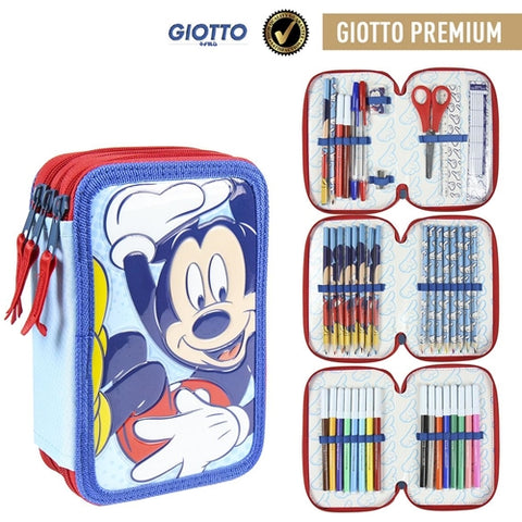 Cerda - Penar Echipat Mickey Mouse cu 3 Compartimente, 43 piese