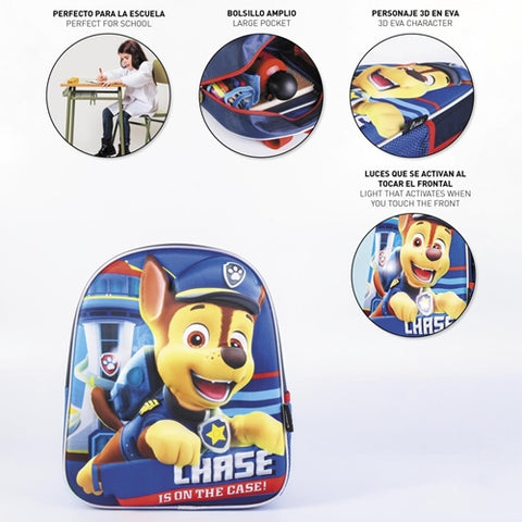 Cerda - Rucsac cu Luminite pentru Gradinita Paw Patrol 3D, 25x31x10 cm