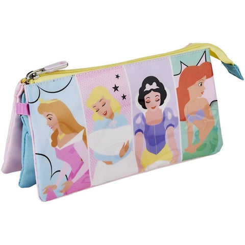 Penar Disney Princess cu 3 compartimente, 22x11,5x2 cm