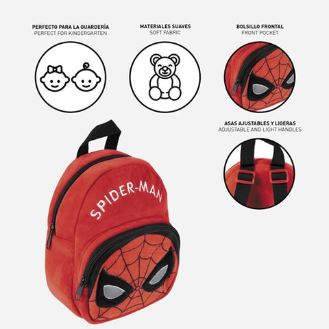 Cerda  - Rucsac Cerda Plusat pentru Gradinita Spiderman, 18x22x8 cm